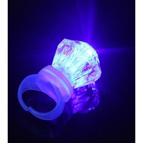 50pcs Finger Light Shiny Neon Stick Finger LED Ring Luminous Toy Glow Dance Toy Shining Ring Decoration