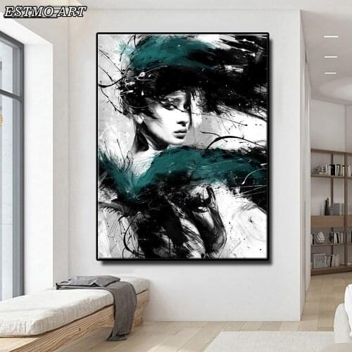 Canvas Painting Abstract Posters Beauty Women Girl Room Decoration Cuadros Modern Wall Art Living Room Decoration Wall Pictures