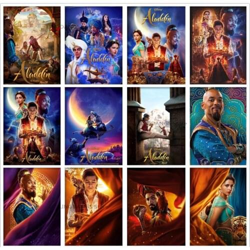 5d Diy Full Drill Diamond Painting Disney Movie Aladdin Poster Diamond Mosaic Embroidery Cross Stitch Handmade Home Decor Gift