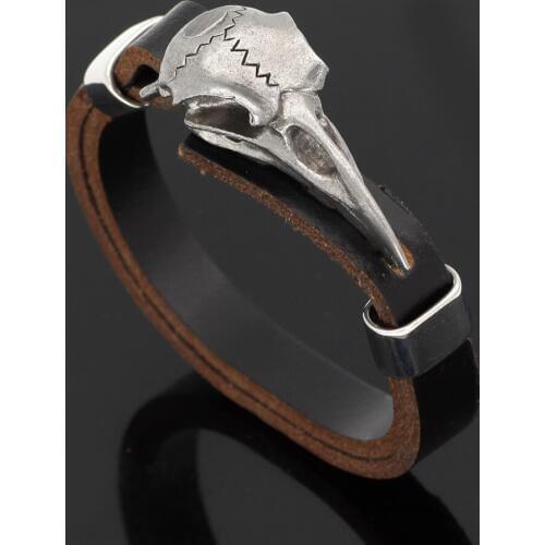 Men viking odin raven amulet stainless steel bracelet adjustable size with gift bag 19CM-25CM