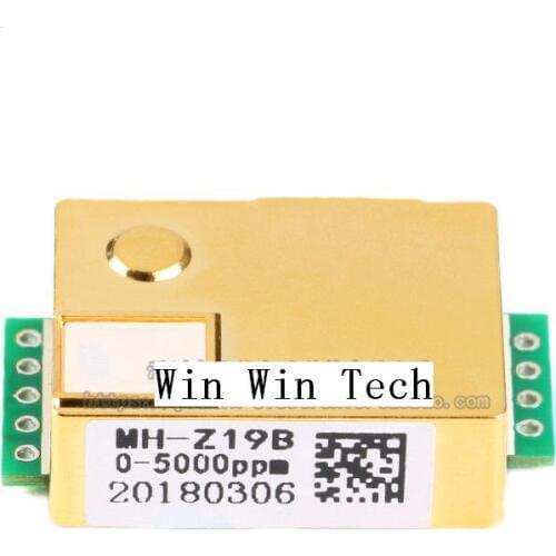 Free shipping 1pcs Infrared carbon dioxide sensor MH-Z19B CO2 sensor module MH-Z19 infrared co2 sensor for co2 monitor MH-Z19B