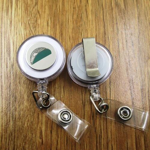 Taco ID Badge Reel gift for him/her friend family retractable recoil id badge holder work fun