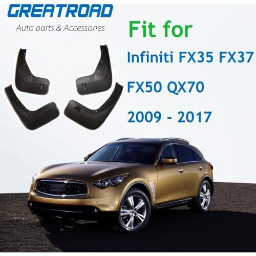 Mudflaps For Infiniti FX35 FX37 FX50 QX70 2009 - 2017 Mud Flaps Splash Guards Mudguards Front Rear 2011 2012 2012 2014 2015 201