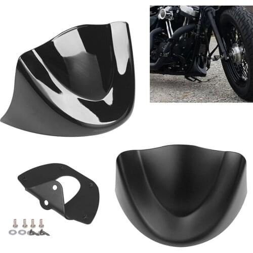 Gloss/Matte Black Motorcycle Lower Front Chin Spoiler Mudguard Air Dam Fairing Cover For Harley Dyna Fat Bob Models 2006-2018
