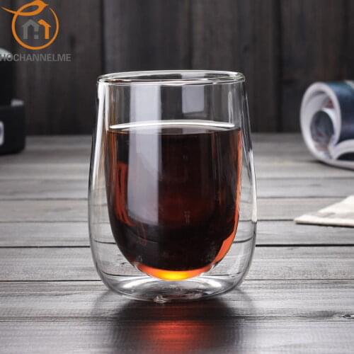 HOCHANNELME Double Wall Glass Cups