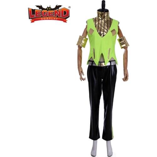 Cosplay legend JoJos Bizarre Adventure Hermes Costello Cosplay Costume Adult Halloween Suit Custom Made H001