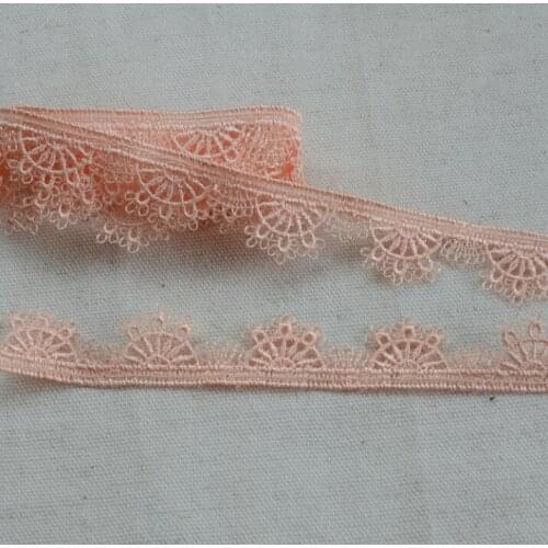 10 Meters Beautiful Orange Pink Lace Ribbon DIY Decorative Lace Trim Fabric Wedding Packing Birthday Craft Decorations 1.5cm