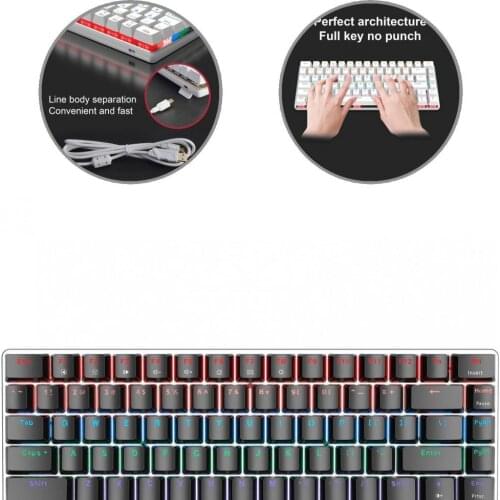 Lightweight AJAZZ Durable Fine Workmanship Wired Keyboard Wear Resistant for Office
