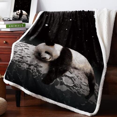 Moon Night Starry Sky Panda Animal Warm Soft Blanket Office Sofa Plush Blanket Bedspreads Quilt Drop Ship