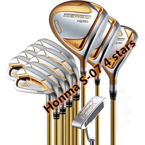 Golf Clubs Complete Set OEM Honma Bere S-07 4 star golf club sets Driver+Fairway+Golf iron+putter(14piece no bag) free shipping