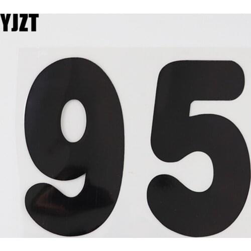 YJZT 15.2CM*12CM Basketball 95 Numbers Car Sticker Motorcycle Decals Racing Vinyl 13D-0445