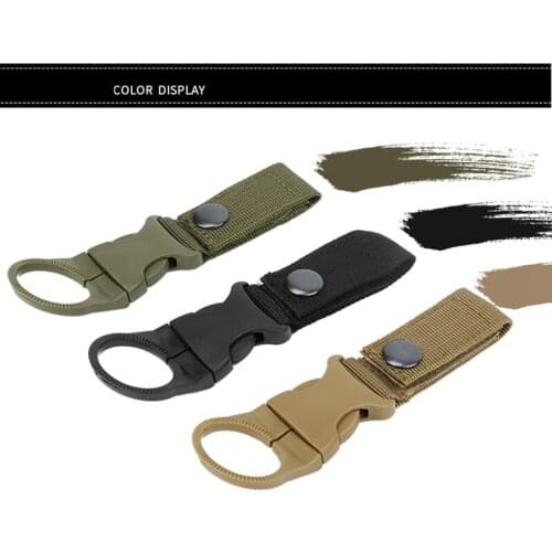 Outdoor Hanging Buckle Water Bottle Ring Holder Portable Nylon Webbing Strap Durable Camping Hiking Clip