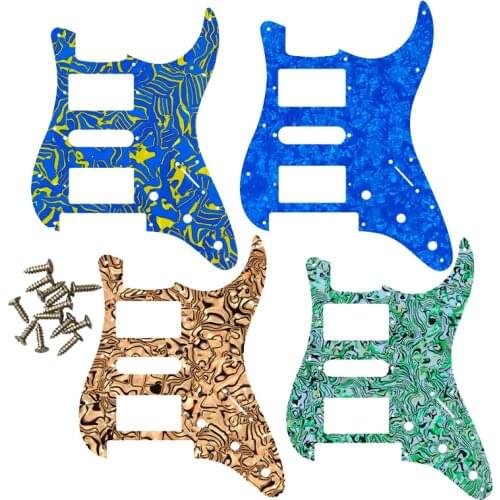 Guitar Pickguard -For US 11 Screw Holes Stratocaster With Floyd Rose Tremolo Bridge PAF Humbucker Single HSH Scratch Plate