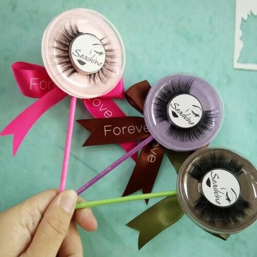 10 pairs lollipop Real Mink Natural long Thick Eye Lashes Soft Long Handmade False Eyelash Makeup Tools Eyelash Extension