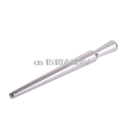 New Aluminum Metal Ring Sizer Mandrel Finger Sizing Measurer Stick Jeweler tool