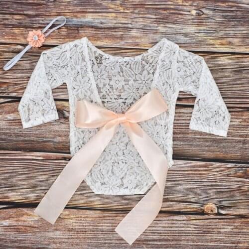 Baby New Born Photography Props cap Embroidery Lace Fashion Baby Romper Jumpsuit Newborn Photo Shoot Accessories Girl Costumes