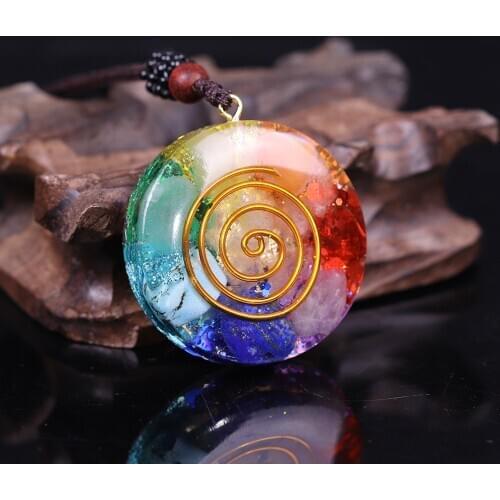 Reiki Necklace For Women Chakra Orgonite Energy Pendant Energy Balance Converter Yoga Healing Jewelry