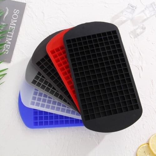Food Grade 160 Cavity Silicone Bar Ice Cube Tray Mini Ice Cubes Small Square Mold Ice Maker Kitchen