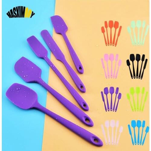 Food Grade Silicone Baking Spatula Set Non-Stick Kitchen Utensils Set For Pastry Butter Baking Mixing Tools Cooking Scraper