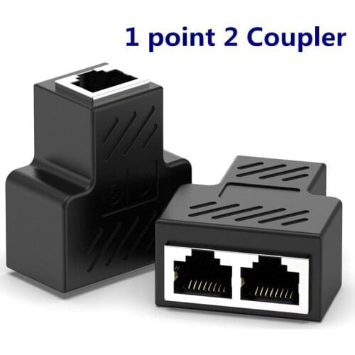 Network cable splitter 1 point 2 Coupler 3 way head one in two at the same time Internet connector rj45 adapter, IPTV broadband