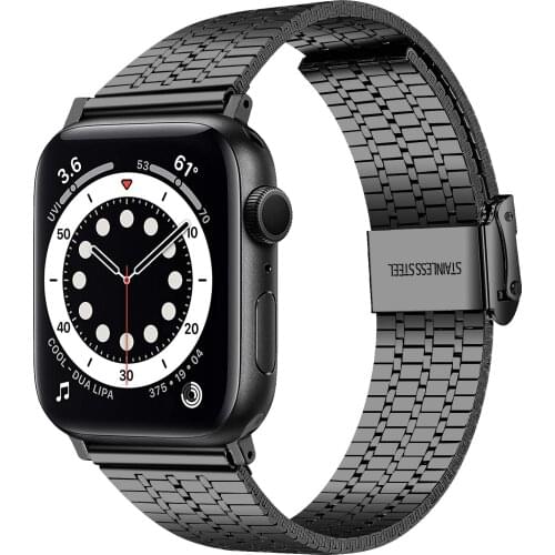 Stainless Steel Strap for Apple Watch 6 SE 5 4 Band 40mm 44mm Band Metal Link Bracelet Strap for iwatch Series 1 2 3 42mm 38mm