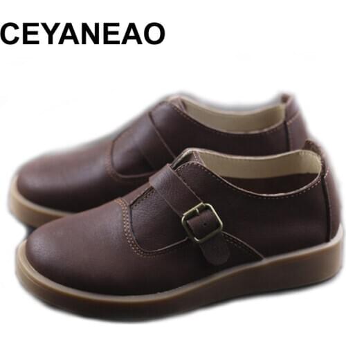 CEYANEAO Womens Shoes Lace Up Platform Woman Moccasins Shoes 100% Genuine Leather Ladies Comfortable Flats Women Flats Shoes