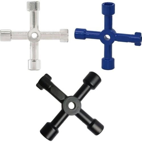 Universal Triangle Wrench Key Plumber Multifunction 4 Ways Keys Wrench for Bleed Radiators Electric Meter Gas Cabinets