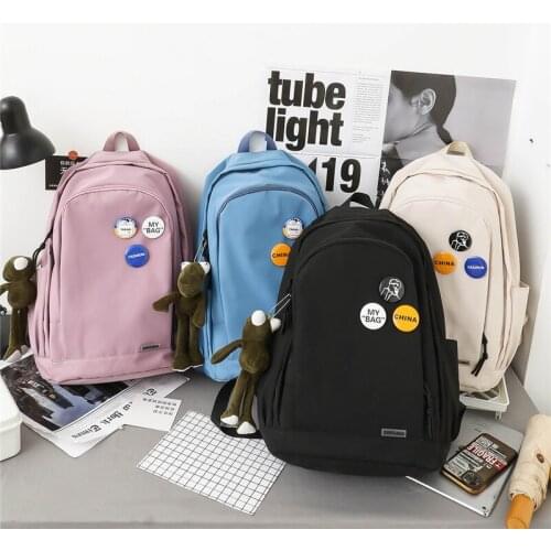 Waterproof Men Big Backpack Nylon Student Travel Black Backpack College School Bag Girl Backpack Unisex