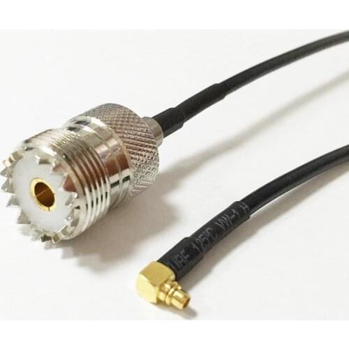 WIFI antenna adapter UHF Female SO239 Switch MMCX Male Plug Right Angle RF cable RG174 Wholesale 20CM 8"