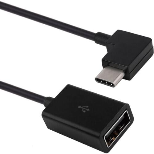 Xiwai Right Angled 90 Degree USB-C Type-C to USB 2.0 Female OTG Cable for Samsung Galaxy S8 S8+ Plus Cell Phone 0.1M