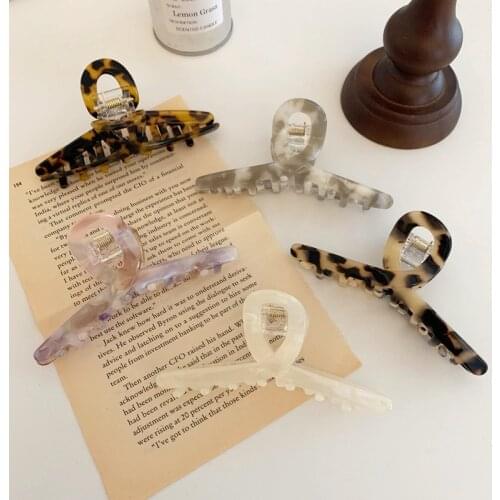 Woman Acetate Leopard Hair Claws Ladies Hairpins Hairpins Hairgrip Headwear Hair Accessories Barrettes Ladies Hair Clips