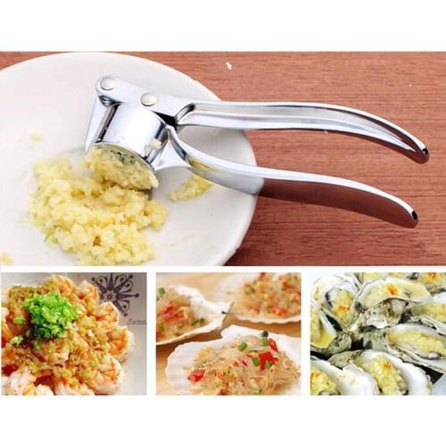 1PC Fruit Vegetable Cooking Equipment Garlic Crusher, Easy Garlic Squeeze Chopper Zinc Alloy Garlic Presses OK 0511