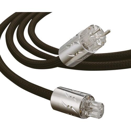 1 Pcs Hi-end ETR-1501 16pcs Multplex Copper Schuko Audiophile AC Power Cable with Rhodium Plated EU Standard VE512R+VF512R Plug