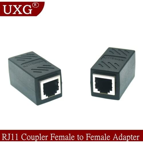 1PCS RJ11 Female to Socket Coupler/Joiner Adapter Phone Router Extension Connector Multimedia Professional Home Splitter Tool