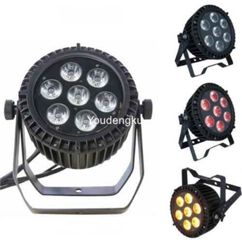 16 pieces waterproof disco light 7*15W led par can RGBWA slim square par light dmx led flat par