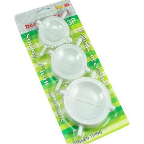 3Pcs Kitchen 6.5/7.5/9.5CM Dumpling Molds plastic Dough Press Dumpling Pie Ravioli Mould Cooking Pastry Chinese Jiaozi Maker