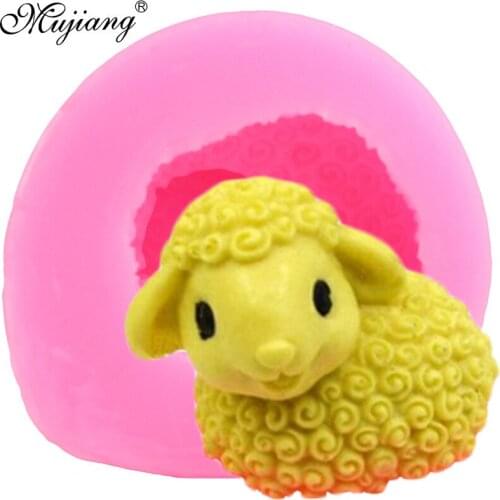 Mujiang Cute Sheep Shaped 3D Soap Making Mould Silicone Soap Mold Craft Molds DIY Handmade Tool Supplies