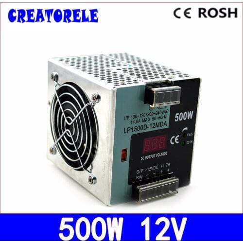 Ac to dc -12v LP-500-12 500W 37.5A Single output Din-Rail Digital display driver led driver source switching power supply volt