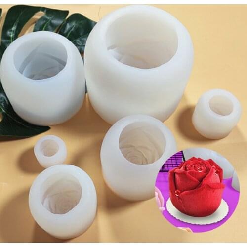 Diy Rose Flower Silicone Mold 3D Ice Cube Chocolate Cady Candle Mould Handemade Fondant Molds ValentineS Day Decoration