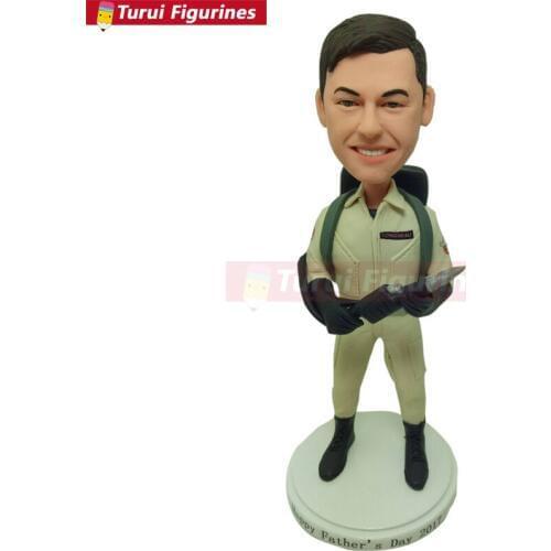 Ghostbusters Personalized Gift Custom Ghostbusters Bobble Head Clay Figurines Ghostbusters Birthday Cake Topper Husband Boyfrien