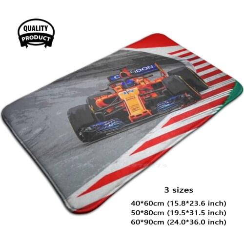 Fernando Alonso Racing Over The Kerbstones Oil Painting Soft Foot Pad Room Goods Rug Carpet Racecar Racing Racecars Sports Fia