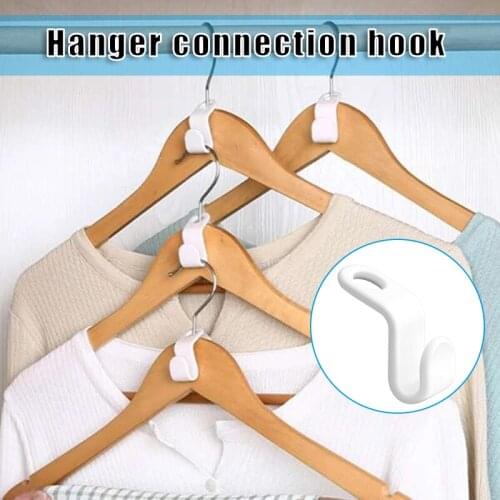 10 Pcs Space-saving Clothes Hanger Connector Hooks 10 Pcs Outfit Hangers Heavy Duty For Closet Вешалка Для Одежды