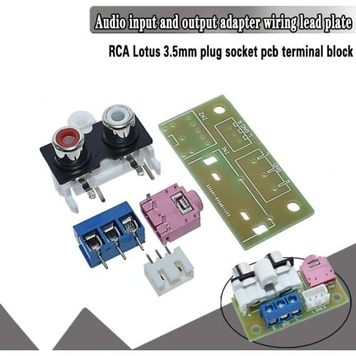 DIY Kit Audio Switch Board RCA 3.5mm Audio Input Block For Amplifier Kit Electronic