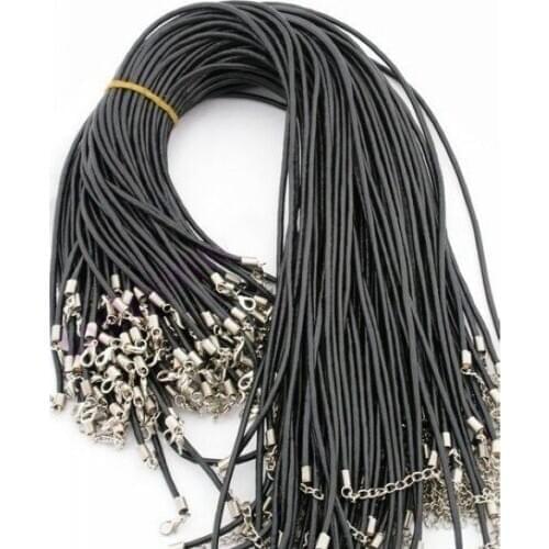 Punk Leather Rope 100PCS/Lot Chains For Necklace Bracelets DIY Jewelry Women Man Accessories Fast Shipping Rope Findings