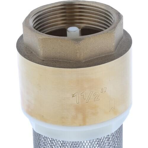 Brass Foot Valve Mesh Check Valve with Strainer Filter DN40 1-1/2 Inch