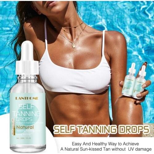 Self-Tan Oil Fast Absorption Effective Skin Care Self Tan Luxe Oil Illuminating Face for Beauty