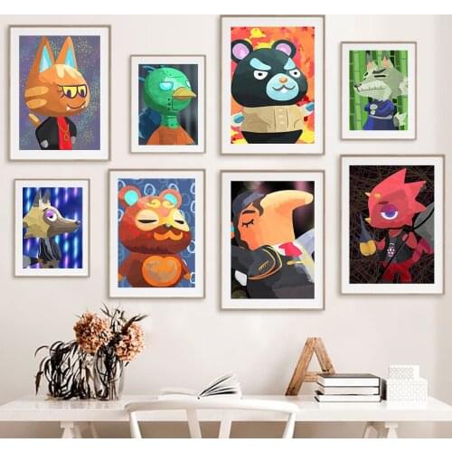 Cartoon Bear Fox Dog Wolf Duck Pumpkin Wall Art Canvas Painting Nordic Posters And Prints Nursery Wall Pictures Kids Room Decor