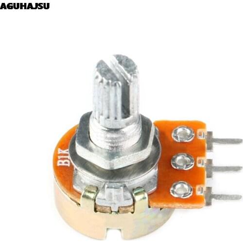 5PCS WH148 Potentiometer Kit Single Joint B1K 2K 5K 10K 20K 50K 100K 250K 500K 1M ohm 3Pin 15mm Shaft With Nut And Washe