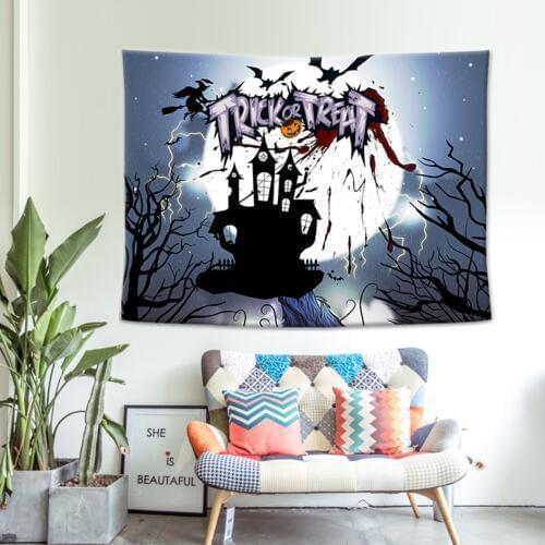 Halloween Wall Hanging Tapestry Home Dorm Party Decor 200cm X 150cm Party Home Decor Digital Printing Home Tapestry