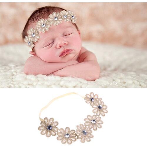 2017 Brand New Girl Children Cute Elastic Flower Headband Headwear Diadema Cloth Accessory Hair Band Styling Tool New Fashion